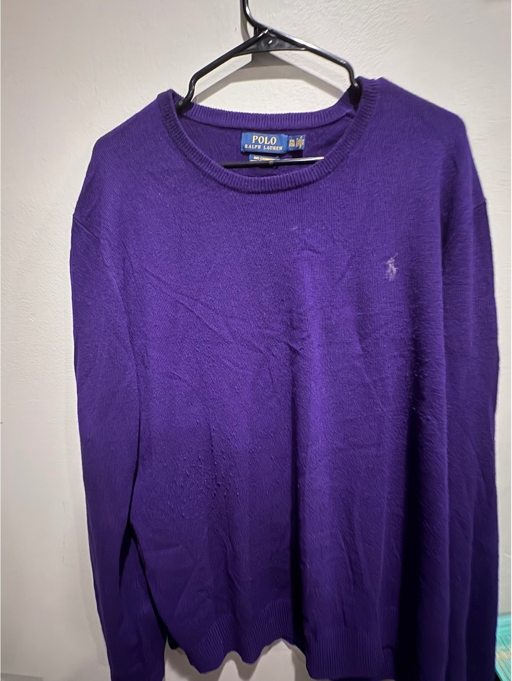 Polo Ralph Lauren purple crewneck sweater size XXL